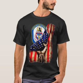 USS Valley Forge CG50 American Flag T-Shirt