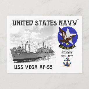 USS VEGA AF-59 STORE SHIP - CARTE POSTALE