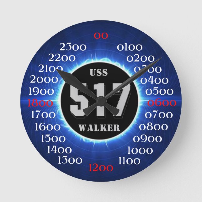 USS Walker (DD-517) Round Clock (Front)