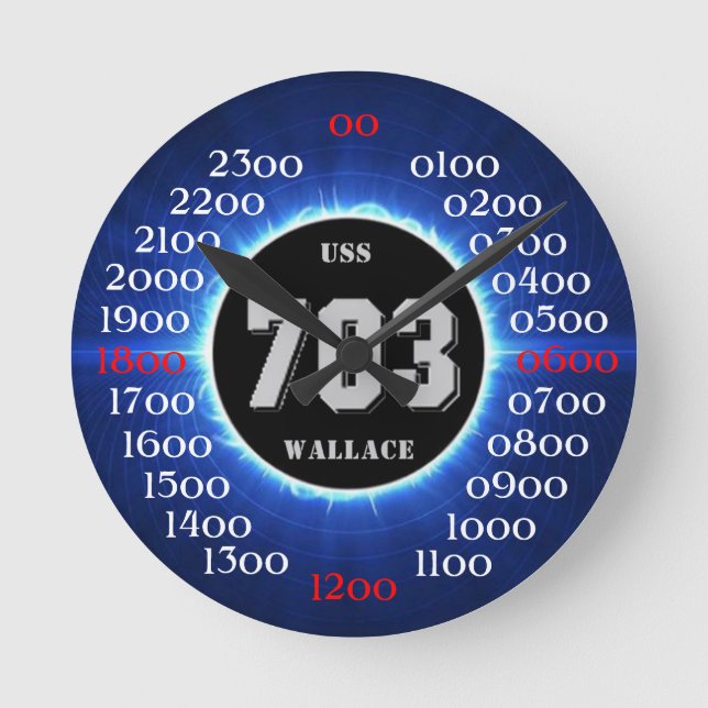 USS Wallace L. Lind (DD-703) Round Clock (Front)