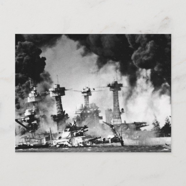 USS West Virginia at Pearl Harbour Postcard (Front)