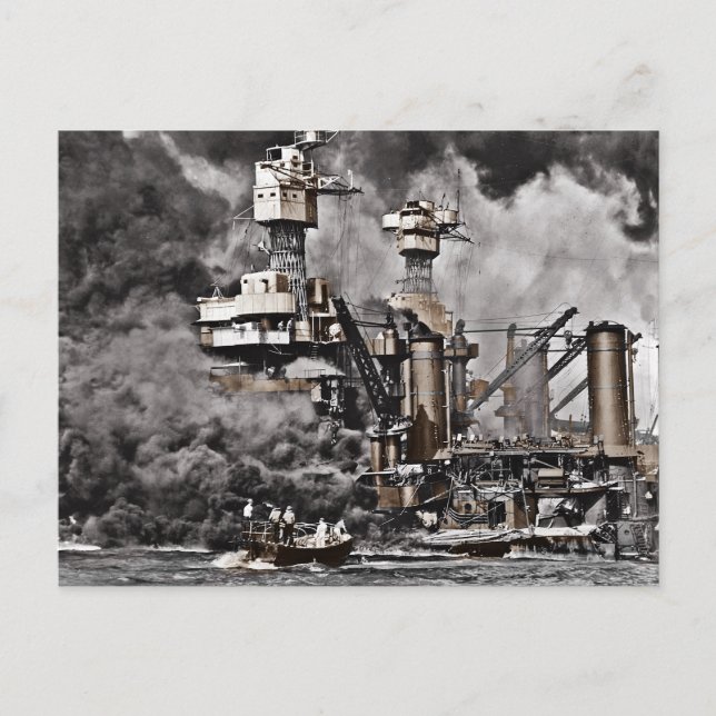 USS West Virginia Postcard (Front)