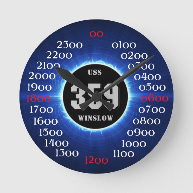 USS WINSLOW (DD-359) ROUND CLOCK (Front)