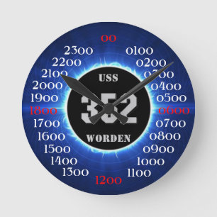 USS Worden (DD-352) Round Clock