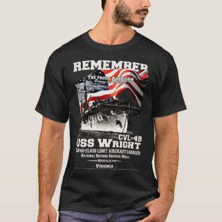 USS Wright CVL49 light aircraft carrier veterans T-Shirt