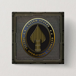 USSOCOM Emblem 2 Inch Square Button
