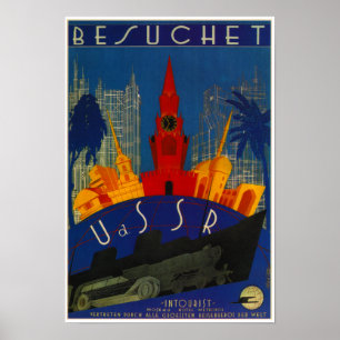 USSR Besuchet Train Poster