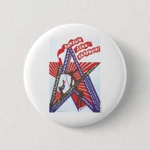USSR CCCP Cold War Soviet Union Propaganda Posters 2 Inch Round Button