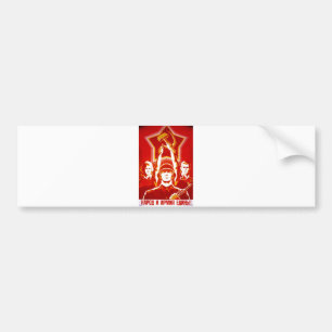 USSR CCCP Cold War Soviet Union Propaganda Posters Bumper Sticker