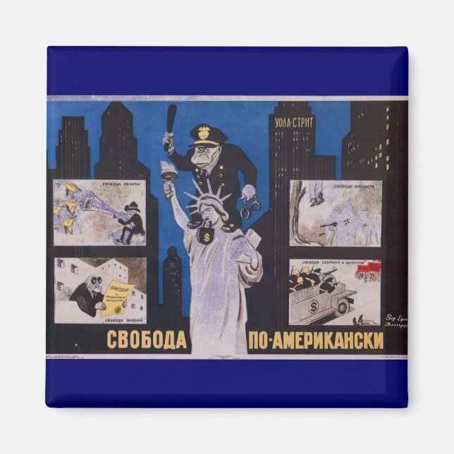 USSR CCCP Cold War Soviet Union Propaganda Posters Magnet (Front)