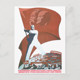 USSR CCCP Cold War Soviet Union Propaganda Posters Postcard