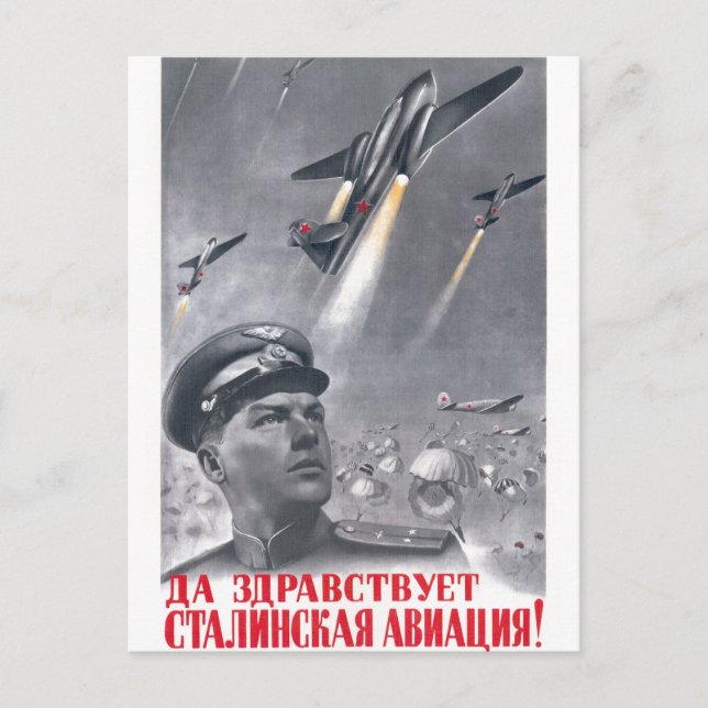 USSR CCCP Cold War Soviet Union Propaganda Posters Postcard (Front)