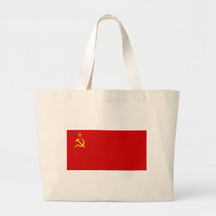 USSR flag Large Tote Bag