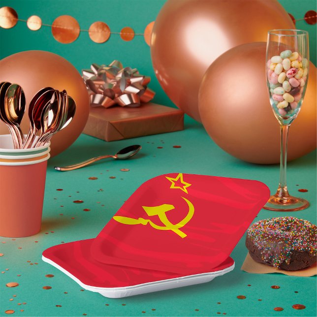 USSR Flag Paper Plates (Creator Uploaded)