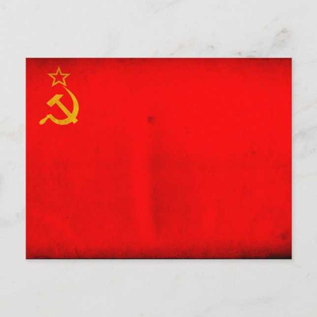 USSR Flag Postcard (Front)