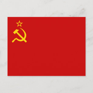 USSR flag Postcard