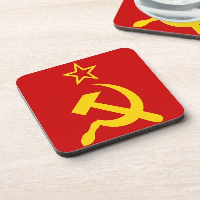 USSR Flag - Soviet Union Flag Coaster (Left Side)
