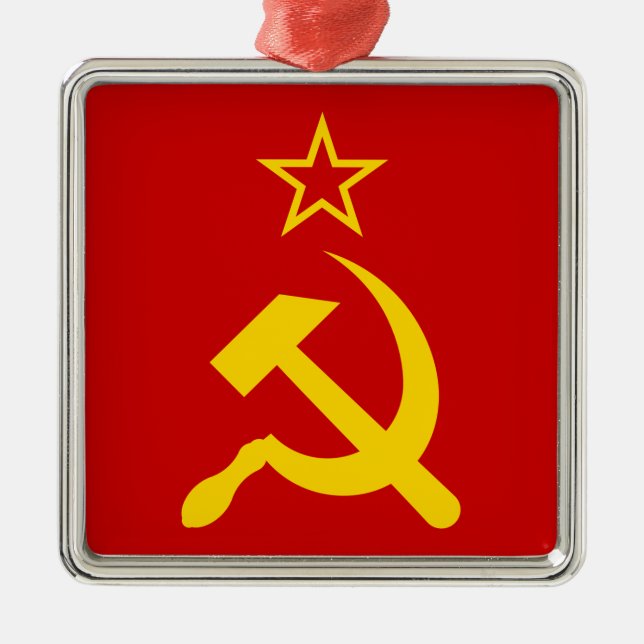 USSR Flag - Soviet Union Flag Metal Ornament (Front)