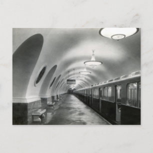 USSR Soviet Moscow Metro (Metropoliten), 1939 Postcard