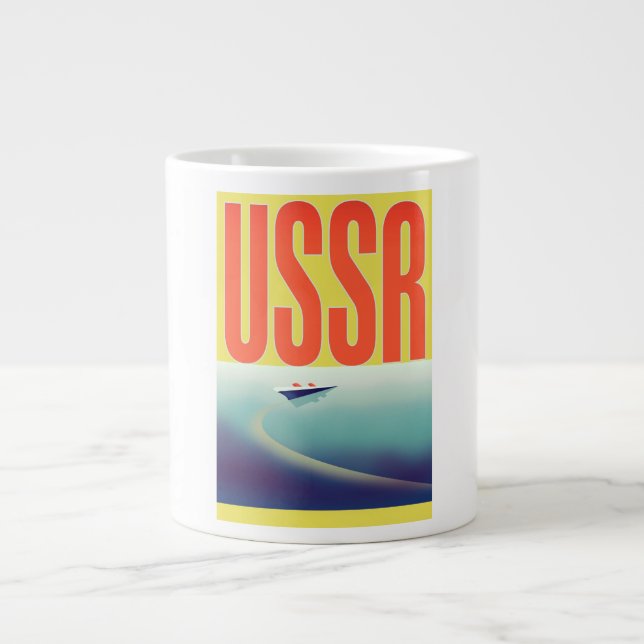 USSR Soviet Travel poster Large Coffee Mug (Front)
