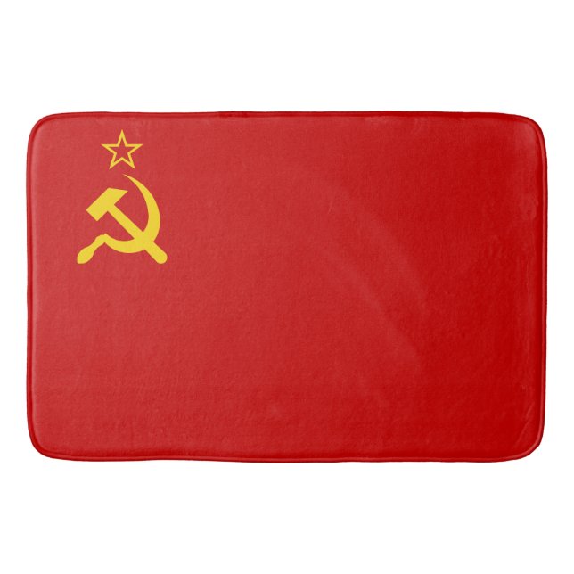USSR Soviet Union Communist Sickle and Hammer Bath Mat (Front)
