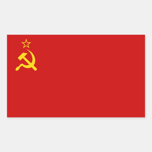 USSR Soviet Union Flag Communist Sickle and Hammer Sticker (Front)