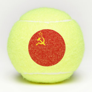USSR Soviet Union Flag Communist Sickle and Hammer Tennis Balls