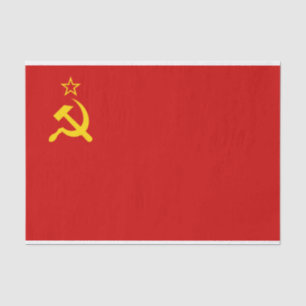 USSR Soviet Union Flag Communist Sickle and Hammer Tissue Paper