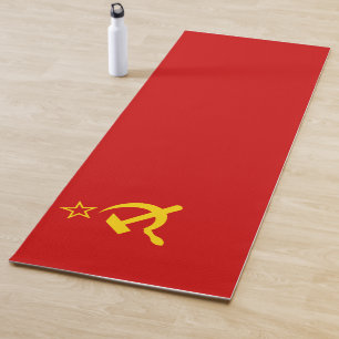 USSR Soviet Union Flag Communist Sickle and Hammer Yoga Mat