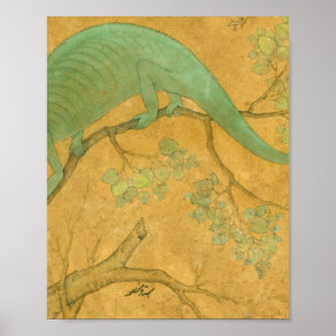 Ustad Mansur - Chameleon In A Tree Poster
