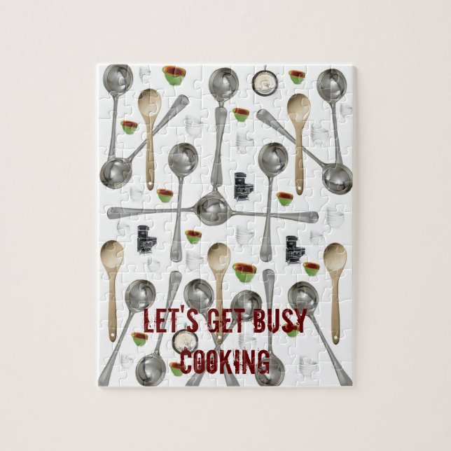 Ustensiles Cuillère en bois Jigsaw Puzzle Daisy (Vertical)