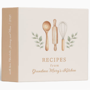 Ustensiles de cuisine Beige Recette Classeur