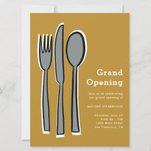Ustensiles Grand Ouverture Invitation