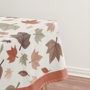 ustic Autumn Leaves Fall Tablecloth Beige