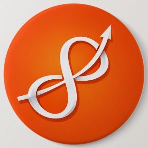 USTP Infinity Ascent Symbol 6 Inch Round Button