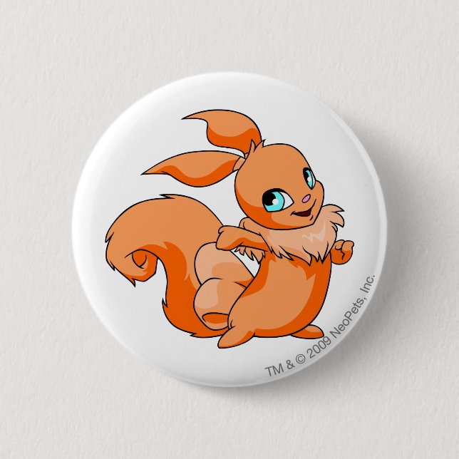 Usul Orange 2 Inch Round Button (Front)