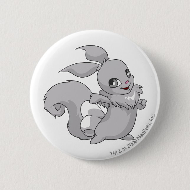 Usul Silver 2 Inch Round Button (Front)