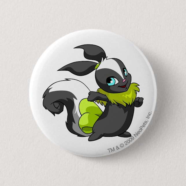 Usul Skunk 2 Inch Round Button (Front)