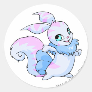 Usul Striped Classic Round Sticker