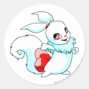 Usul White Classic Round Sticker