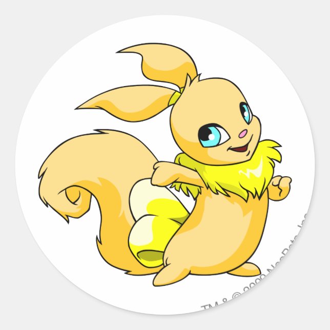 Usul Yellow Classic Round Sticker (Front)