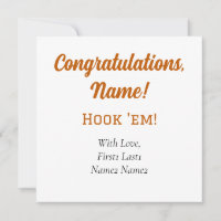 UT Longhorns Hook 'em! Gift Card Tag