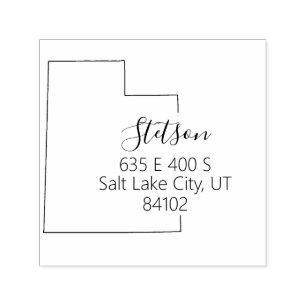 UT State of Utah Return Address Stamp
