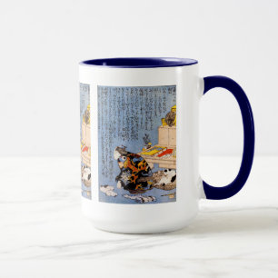 Utagawa country 芳, self-portrait mug