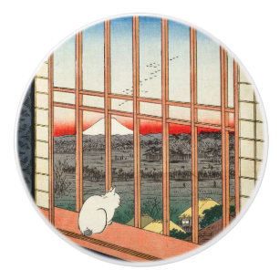 Utagawa Hiroshige - Asakusa Rice fields Ceramic Knob