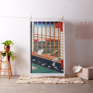 Utagawa Hiroshige - Asakusa Rice fields Fabric