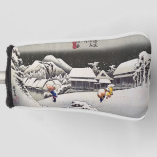Utagawa Hiroshige - Evening Snow at Kanbara Golf Head Cover