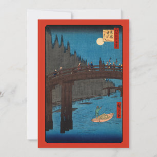 Utagawa Hiroshige - Kyoto Bridge by Moonlight Thank You Card