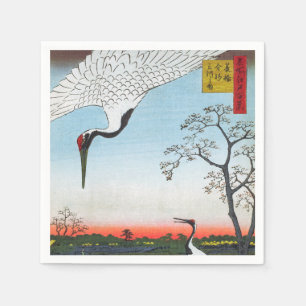 Utagawa Hiroshige - Minowa, Kanasugi, Mikawashima Napkin