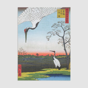 Utagawa Hiroshige - Minowa, Kanasugi, Mikawashima Tissue Paper